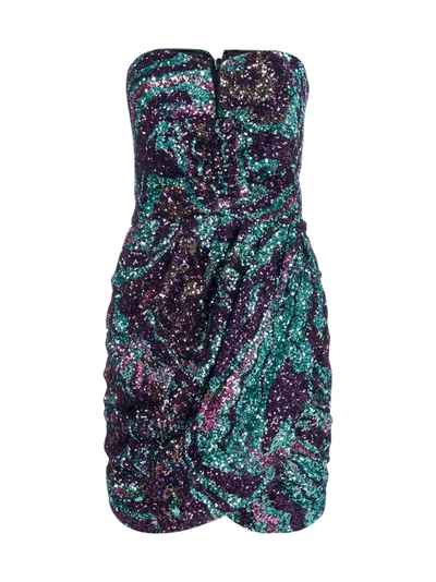 Shop Amen Sequins Mini Dress In Multicolor