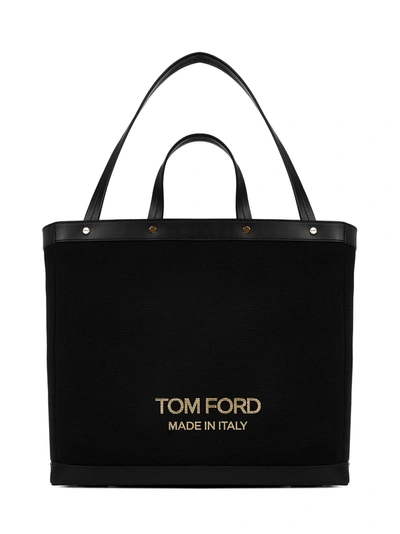 Shop Tom Ford E T Screw Shoulder Bag In Black