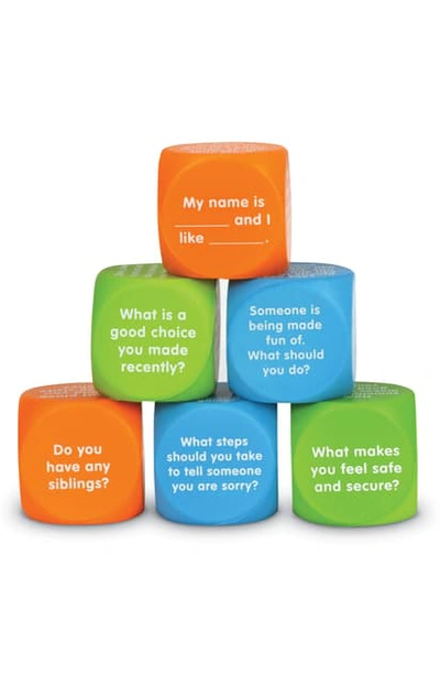 Shop Learning Resources Let's Talk Cubes In Blue/ Orange/ Green