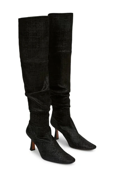 Shop Lafayette 148 Pia Over The Knee Boot In Black