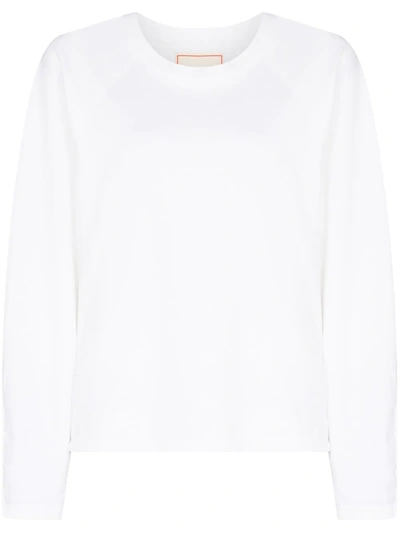 Shop Jeanerica Ami Long-sleeve T-shirt In White