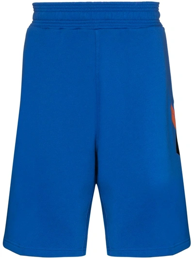 Shop Givenchy X Browns 50 Address Logo-print Track Shorts In Blue