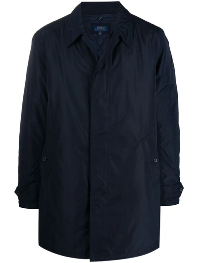 Shop Polo Ralph Lauren Water-repellent Oxford Coat In Blue