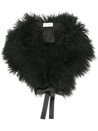 Shop P.a.r.o.s.h Fur Removable Collar In Black