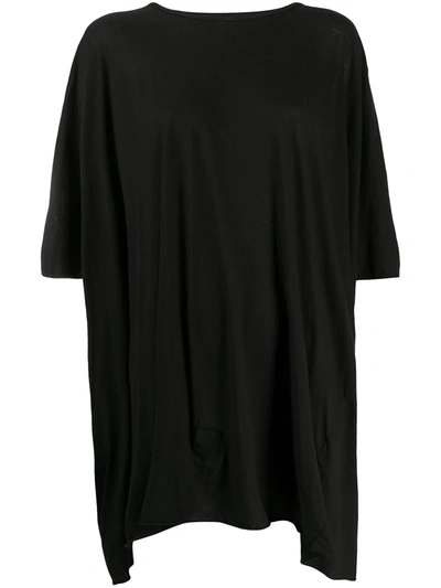 Shop Rick Owens Drkshdw Long Shortsleeved T-shirt In Black