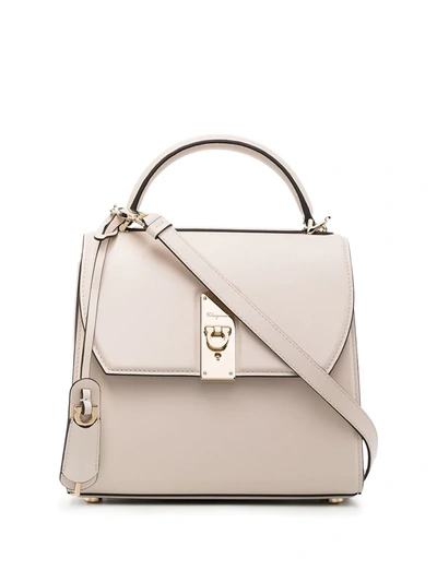 Shop Ferragamo Gancini-clasp Tote Bag In Neutrals