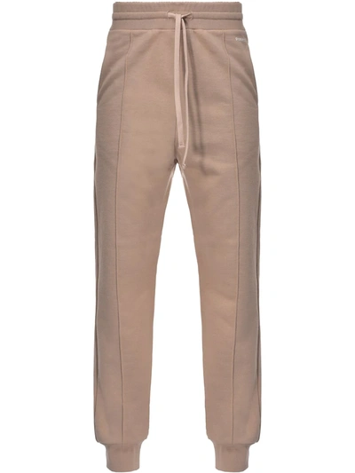 Shop Pinko Logo-print Track Trousers In Brown