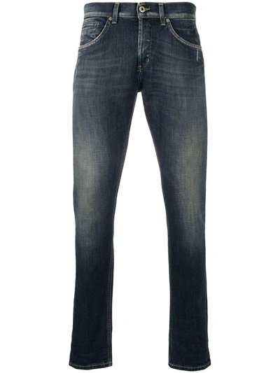 Shop Dondup Low-rise Straight-leg Jeans In Blue