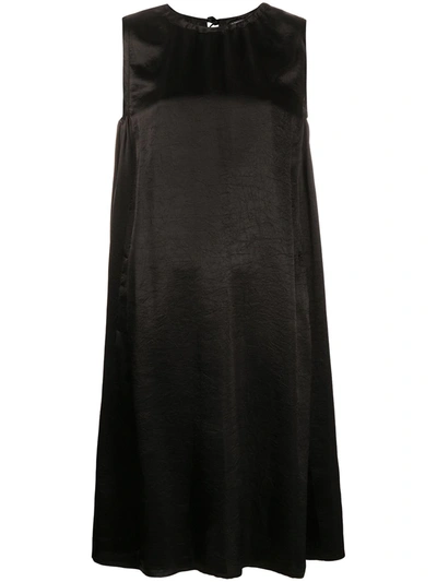 Shop Ann Demeulemeester Round Neck Midi Dress In Black