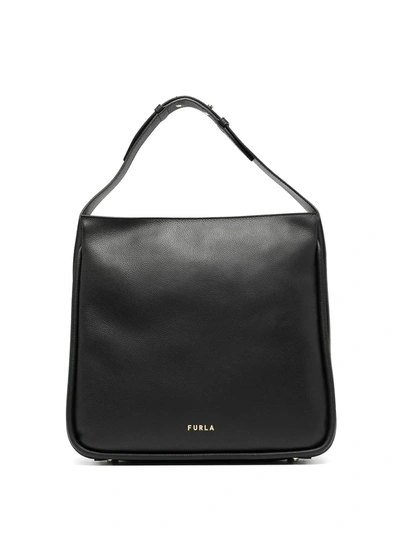 Shop Furla Soft Zipped Tote Bag In Black