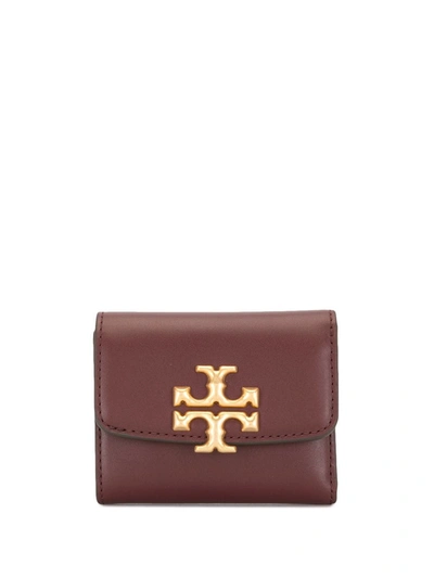 Shop Tory Burch Eleanor Compact Wallet In Red