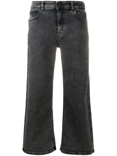 Shop Dondup Straight-leg Cropped Jeans In Grey