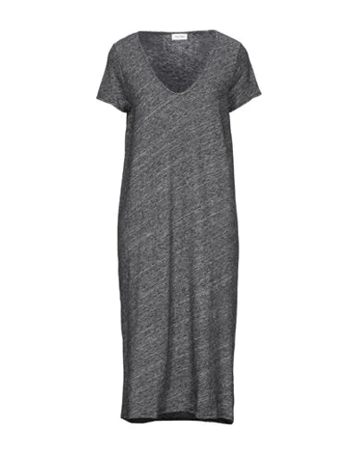 Shop American Vintage Woman Midi Dress Steel Grey Size M Cotton, Wool, Polyamide, Elastane