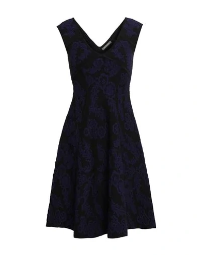 Shop Zac Posen Knee-length Dresses In Dark Blue