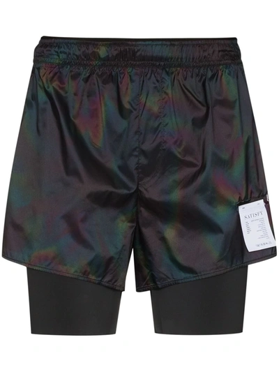 Shop Satisfy X 50 Browns Long-distance Running Shorts In Black