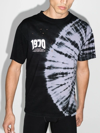 Shop Satisfy X 50 Years 1970 Tie-dye T-shirt In Black