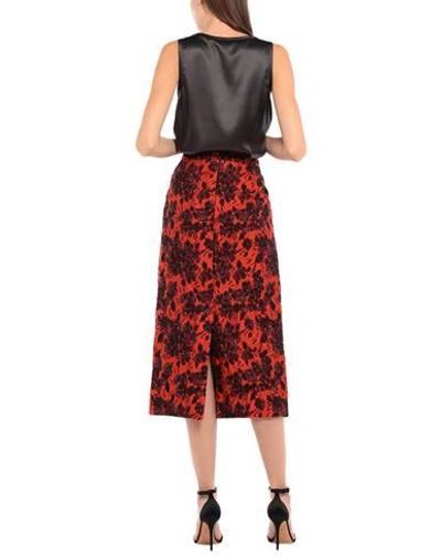 Shop Aspesi Woman Midi Skirt Orange Size 6 Polyamide, Polyester, Acetate, Silk, Metal