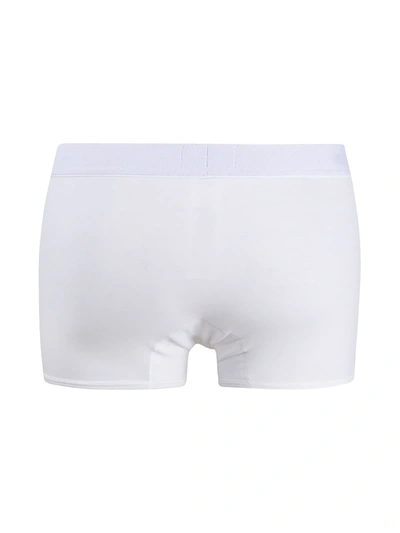 Shop Ermenegildo Zegna Logo-waist Cotton Boxer Shorts In White
