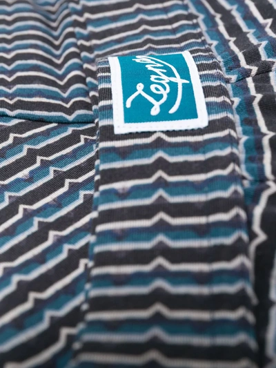 Shop Ermenegildo Zegna Striped Logo Waistband Boxers In Blue