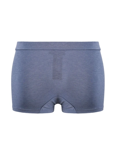 Shop Ermenegildo Zegna Vintage Logo Boxer Trunks In Blue