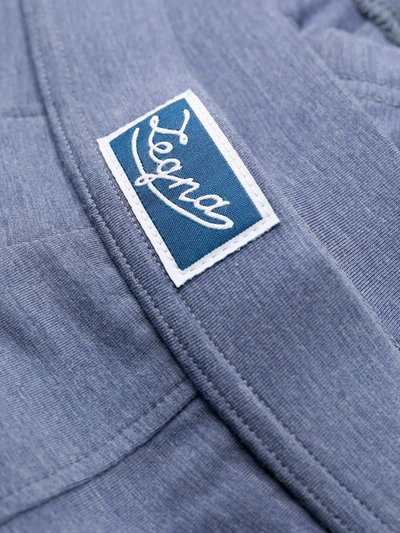 Shop Ermenegildo Zegna Vintage Logo Boxer Trunks In Blue