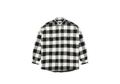Pre-owned Palace  Quilt Mit Plaid Shirt White