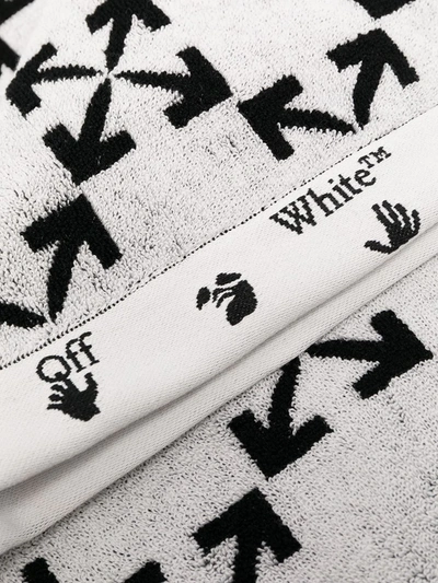 Shop Off-white Arrow Motif Towels (set Of 2) In Black