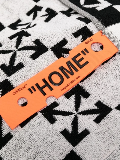 Shop Off-white Arrow Motif Towels (set Of 2) In Black