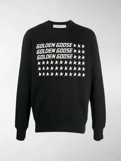 Shop Golden Goose Logo-print Sweatshirt In Black