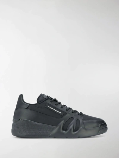 Shop Giuseppe Zanotti Side Logo Patch Sneakers In Black