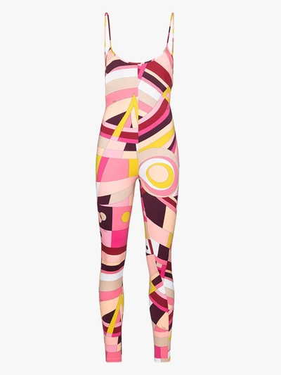 Shop Emilio Pucci X Browns 50 Astronauti Print Jumpsuit In Pink