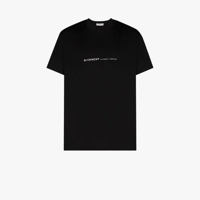 Shop Givenchy 'address' T-shirt Mit Print In Schwarz