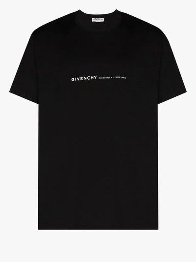Shop Givenchy 'address' T-shirt Mit Print In Schwarz
