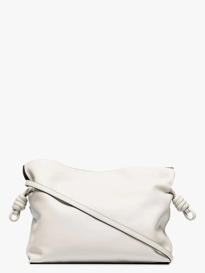 Shop Loewe X Browns 50 White Flamenco Leather Clutch Bag