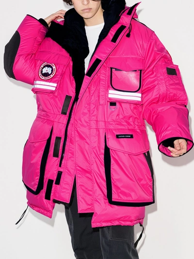Shop Canada Goose X Browns 50 Snow Mantra Hooded Parka Coat In Pink