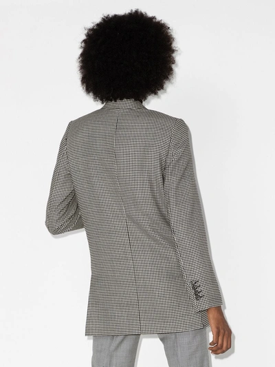 Shop Givenchy X Browns 50 Houndstooth Double-breasted Blazer - Women's - Cupro/viscose/wool In Black