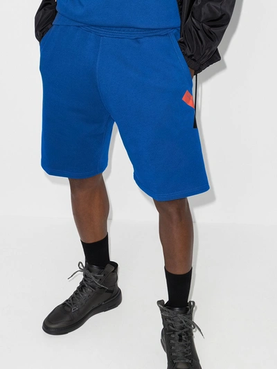 Shop Givenchy X Browns 50 Address Logo Track Shorts - Men's - Cotton In Blue