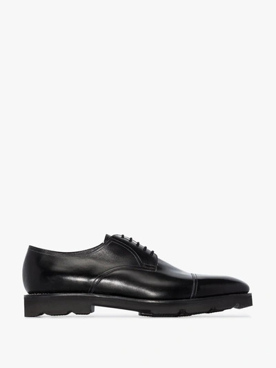 Shop John Lobb X Browns 50 Loe Leather Oxford Shoes In Black