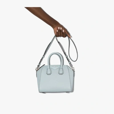 Shop Givenchy X Browns 50 Blue Antigona Mini Leather Tote Bag