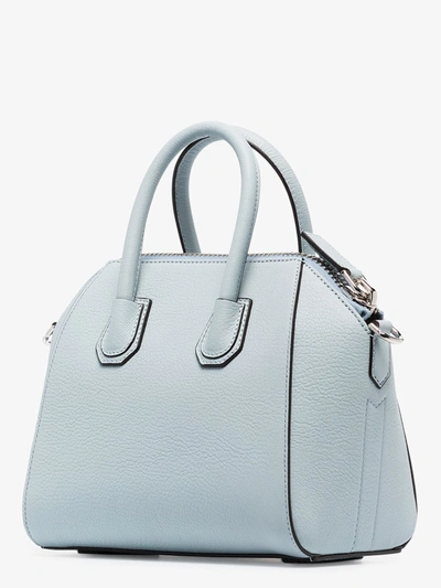 Shop Givenchy X Browns 50 Blue Antigona Mini Leather Tote Bag