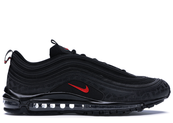 air max 97 all black with red