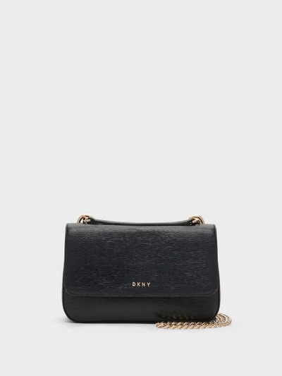 Shop Dkny Women's Gramercy Small Shoulder Bag - In Black / Gold