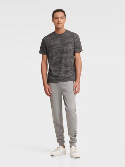 Shop Dkny Camo T-shirt In Grey