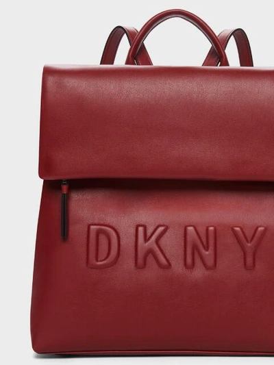 Shop Donna Karan Dkny Women's Tilly Debossed Logo Medium Backpack - In White