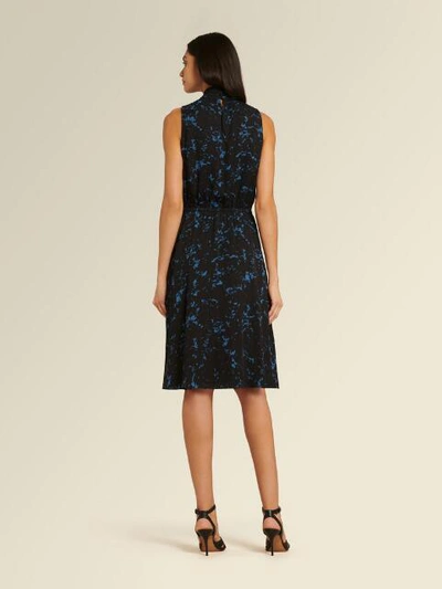 Shop Donna Karan Women's Sleeveless Tie Neck Dress - In Black Kl Image