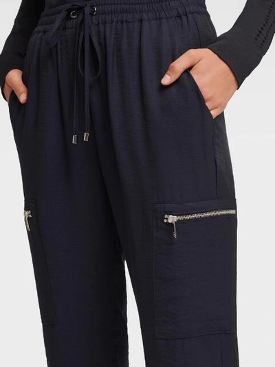 Shop Dkny Women's Drawstring Cargo Pants - In New Navy