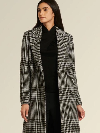 Double Breasted Glen Plaid Coat