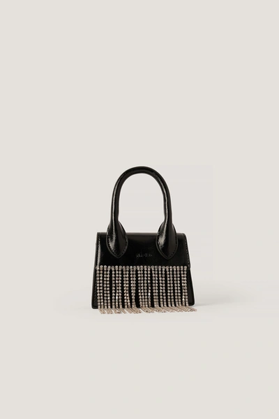 Shop Na-kd Rhinestone Micro Top Handle Bag - Black