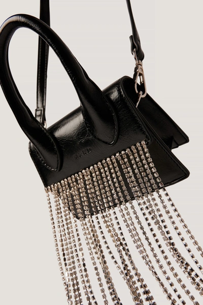 Shop Na-kd Rhinestone Micro Top Handle Bag - Black