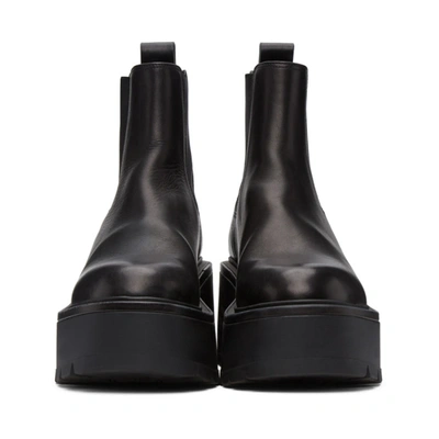 Shop Valentino Black  Garavani Vlogo Platform Boots